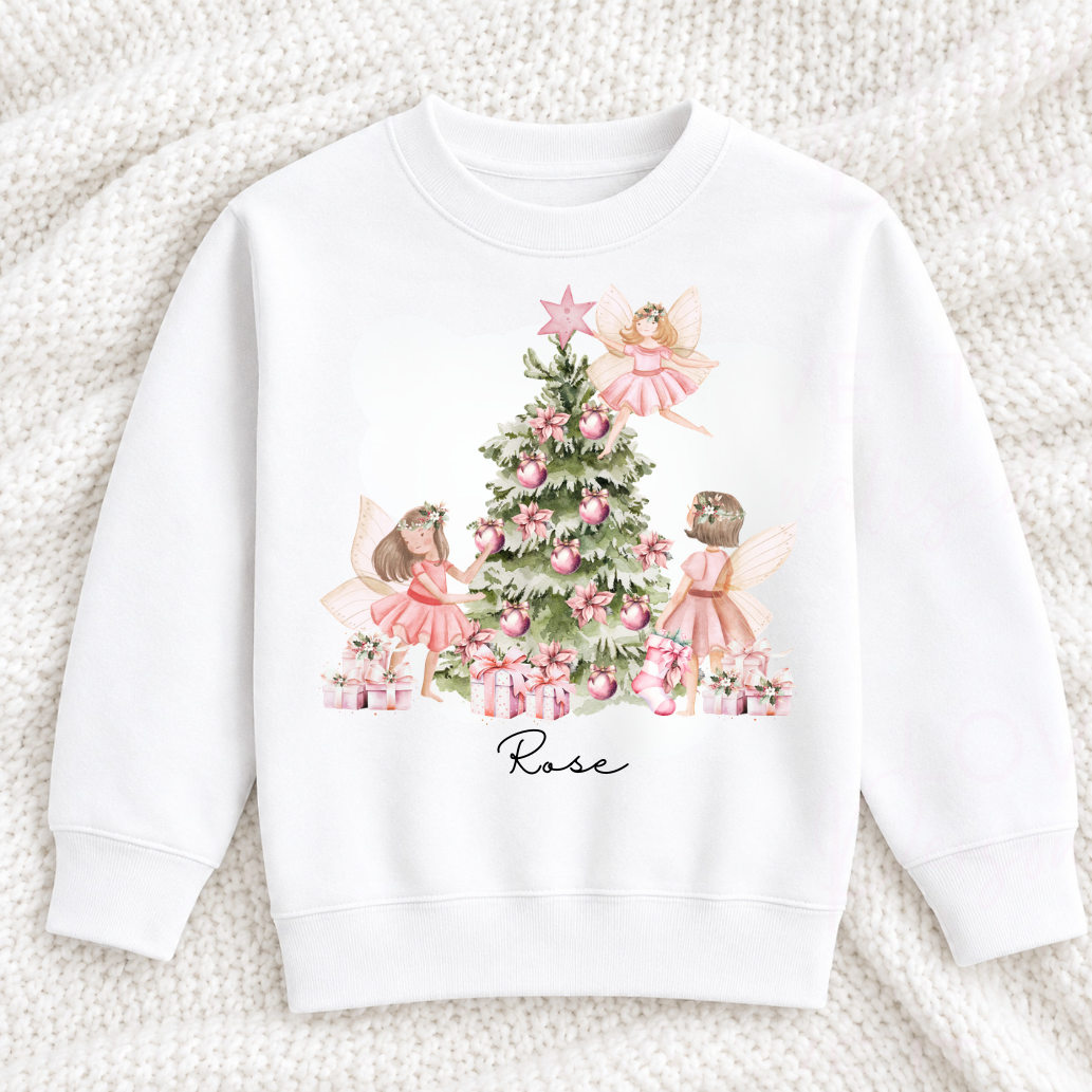 Personalised Children's Fairy Christmas T-Shirt/Sweatshirt