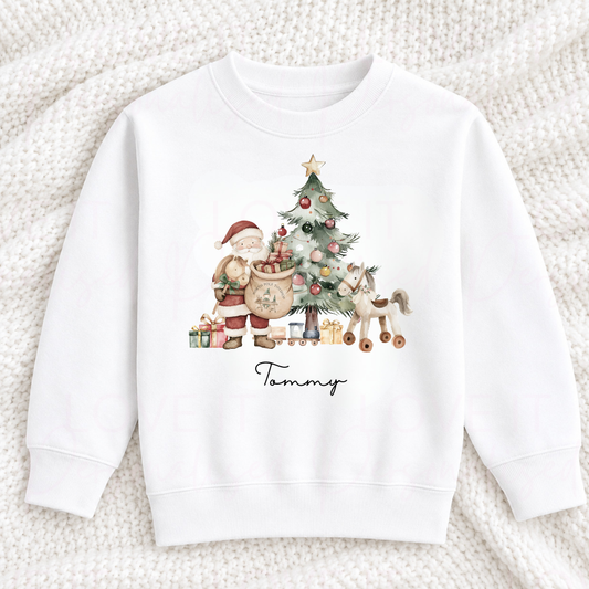 Personalised Children's Santa Christmas T-Shirt/Sweatshirt