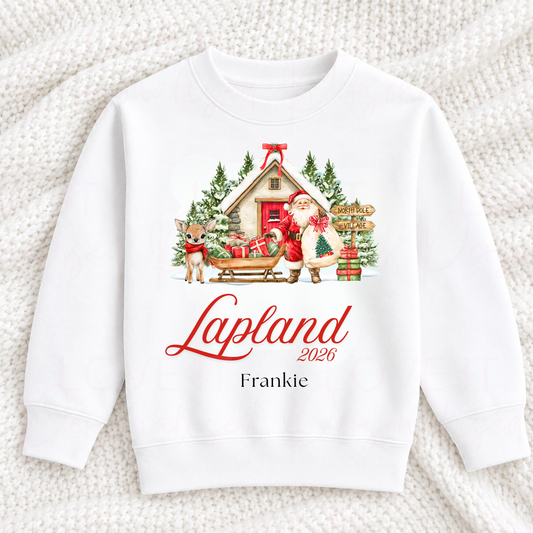 Personalised Children's Lapland Christmas Sweatshirt