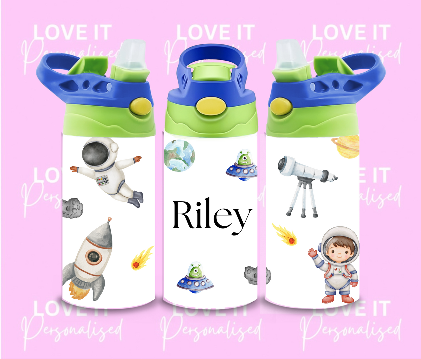 Personalised Space 12oz Water Bottle