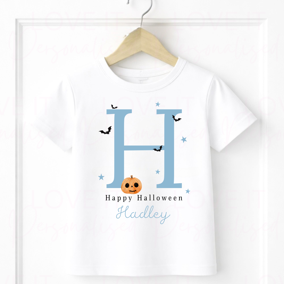 Personalised Halloween T-Shirt - Pink/Blue
