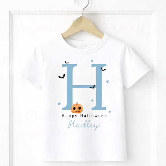 Personalised Halloween T-Shirt - Pink/Blue