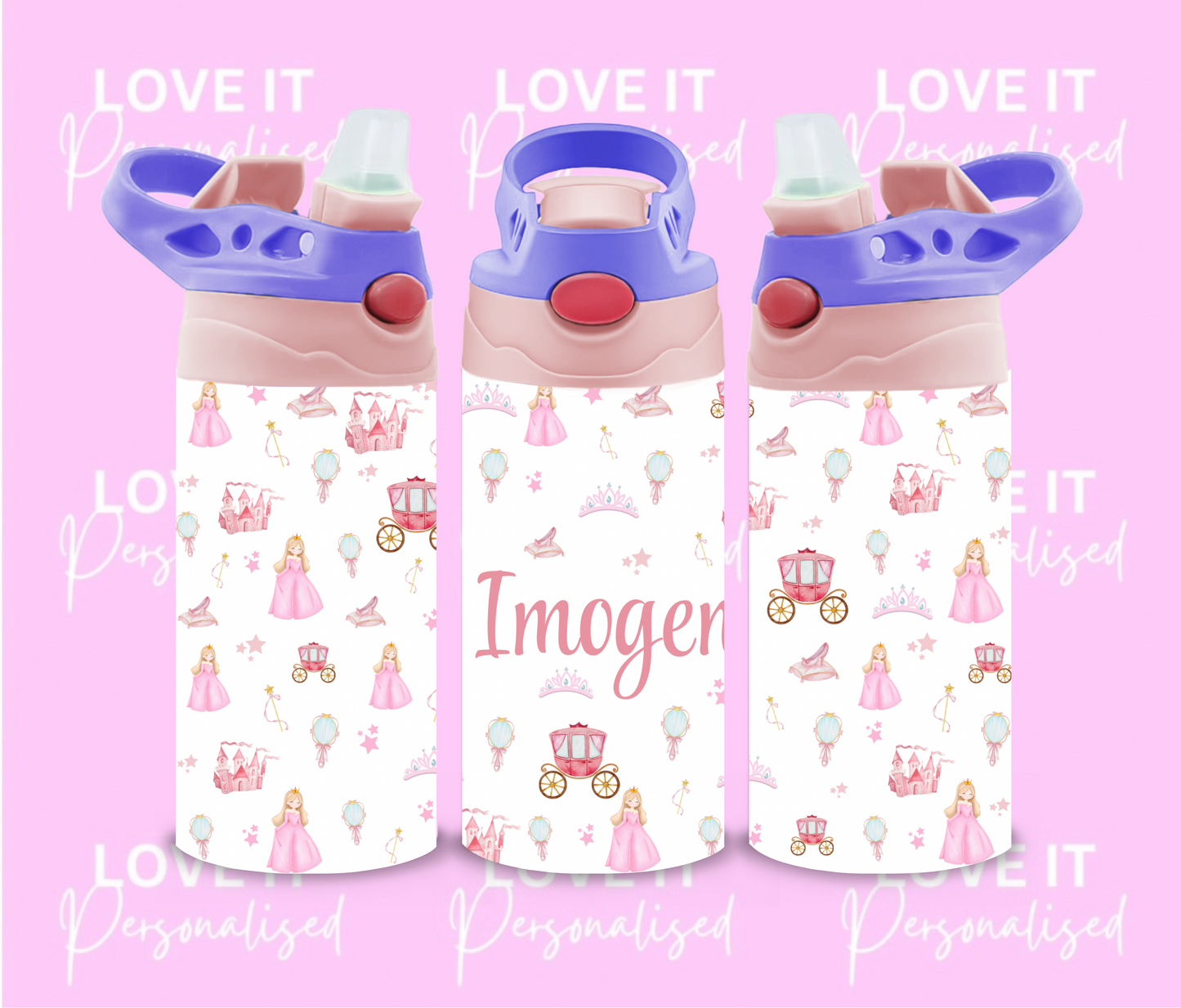 Personalised Princess 12oz Water Bottle
