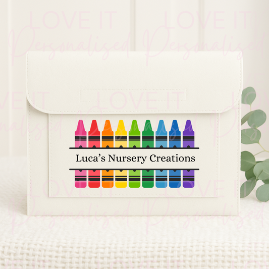 Personalised Nursery/School Creations/Keepsake Polyester Folder