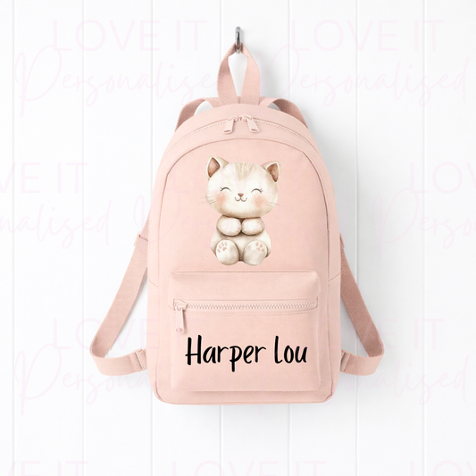 Personalised Children’s Cat Mini Backpack