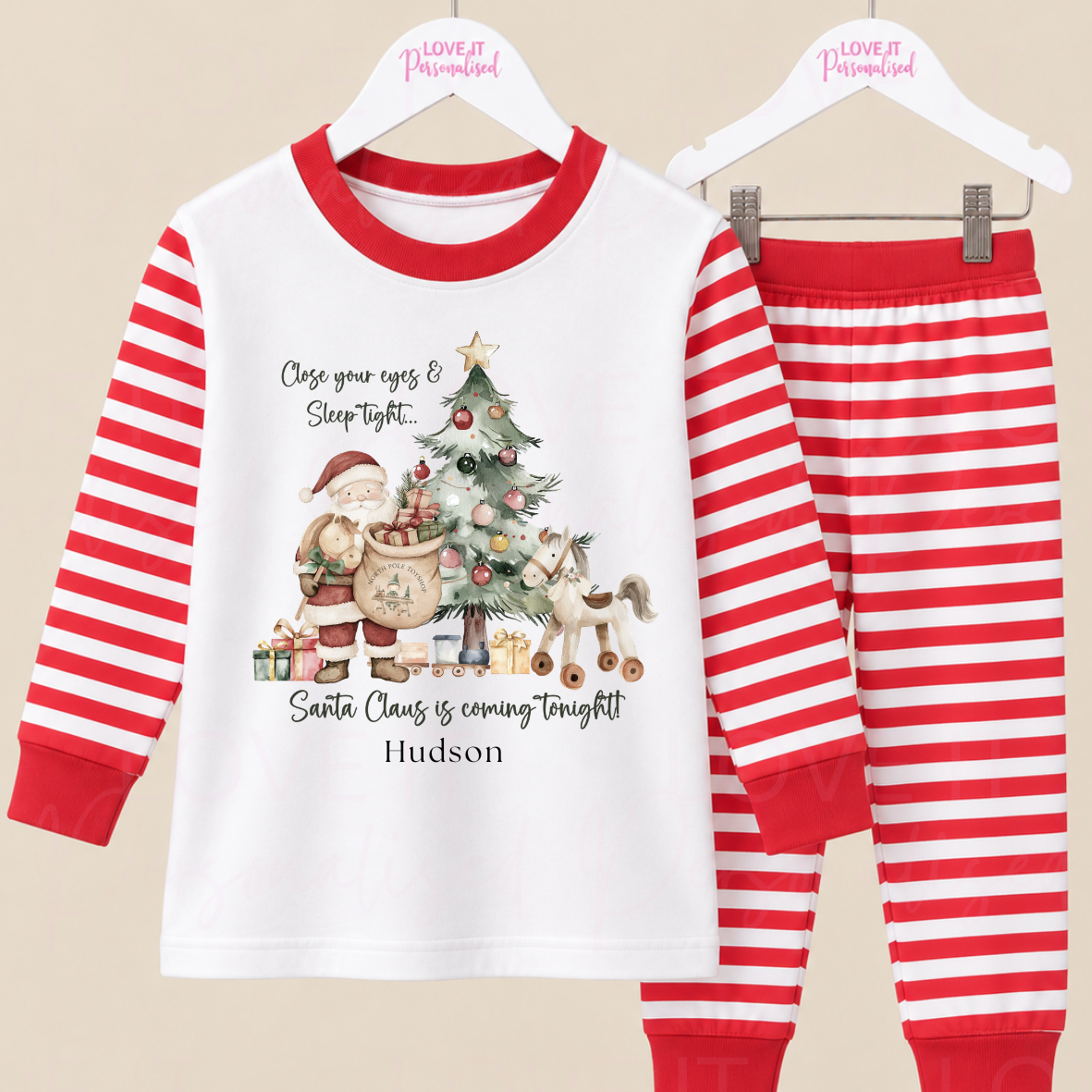 Personalised Children's Matching Christmas Pyjamas