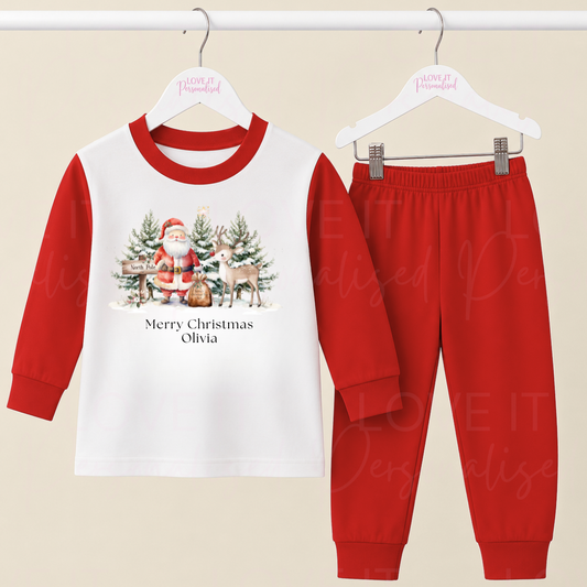 Personalised Children's Matching Christmas Pyjamas