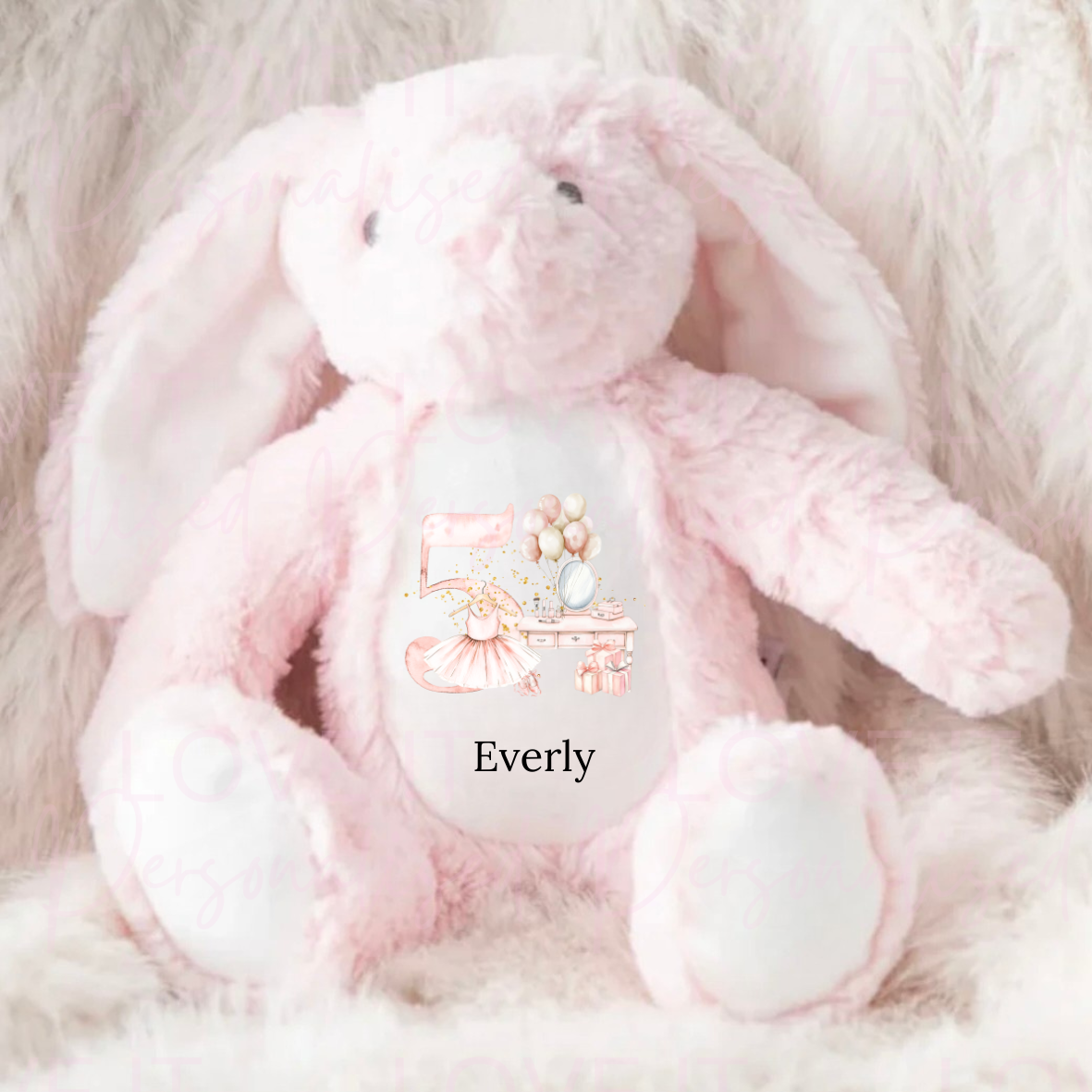 Personalised Bunny Teddy - Ballerina Design