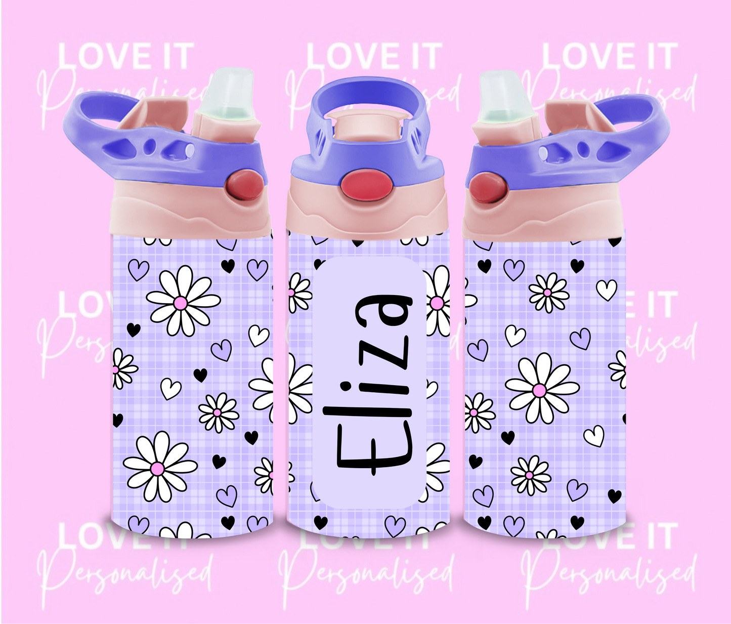 Pastel Flower Children’s Water Bottle - Multiple Colours