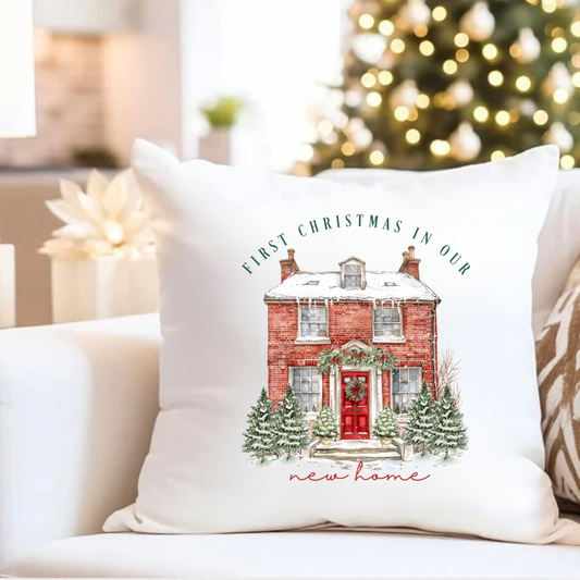 Personalised Christmas Cushion - First Christmas In New Home