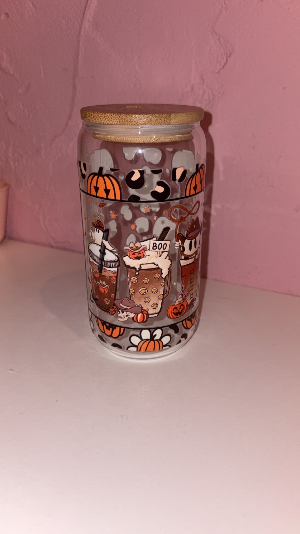 Halloween Design 16oz Plastic/Glass Libbey Can