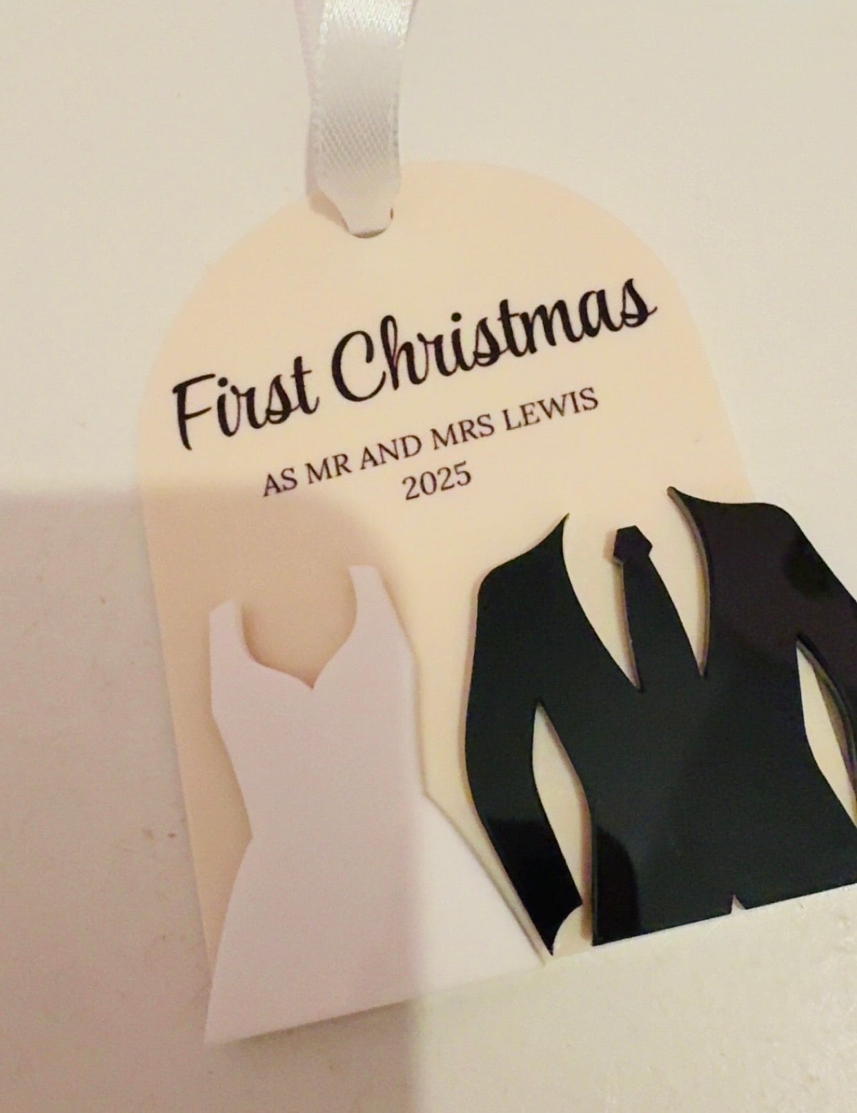 ‘First Christmas As’ Christmas Hanging Tree Decoration/Ornament