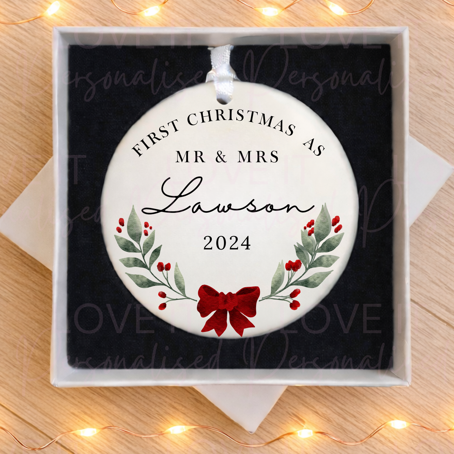 Personalised First Christmas As.. Ceramic Ornament Bauble