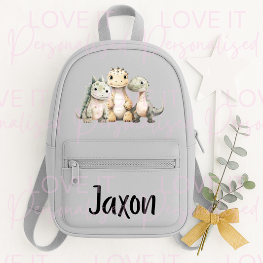 Personalised Children’s Mini 3 Dinosaur Backpack