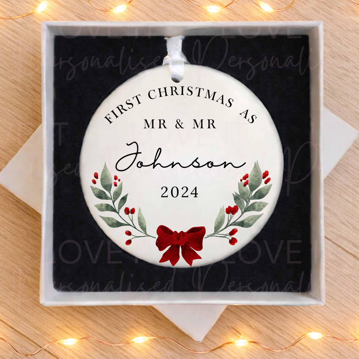 Personalised First Christmas As.. Ceramic Ornament Bauble