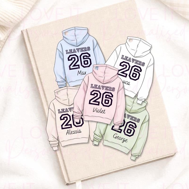 Personalised 2026 Leavers Hoodie Keyring- 20 colours