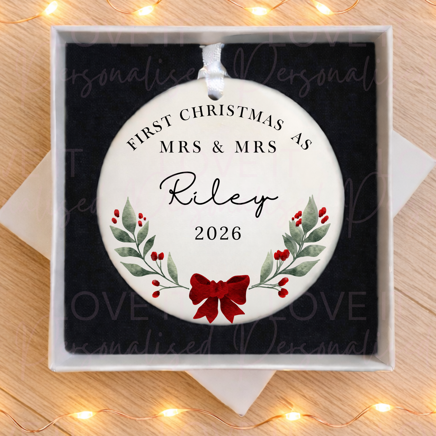 Personalised First Christmas As.. Ceramic Ornament Bauble