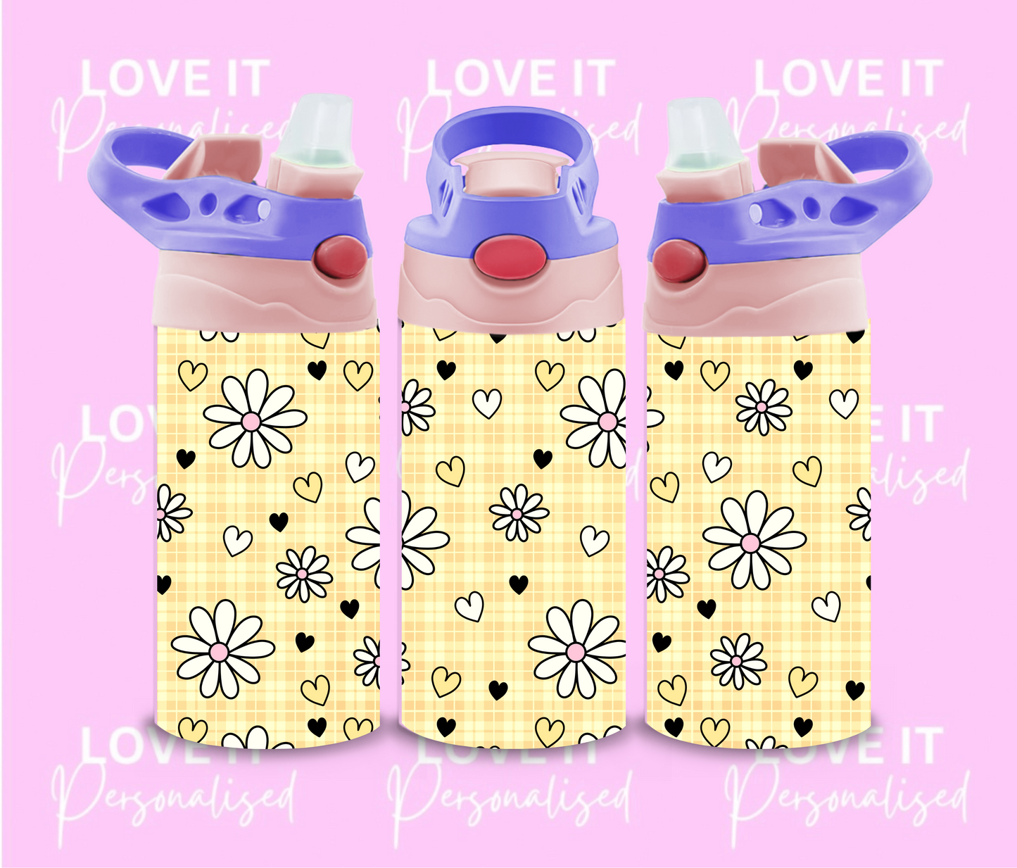 Pastel Flower Children’s Water Bottle - Multiple Colours