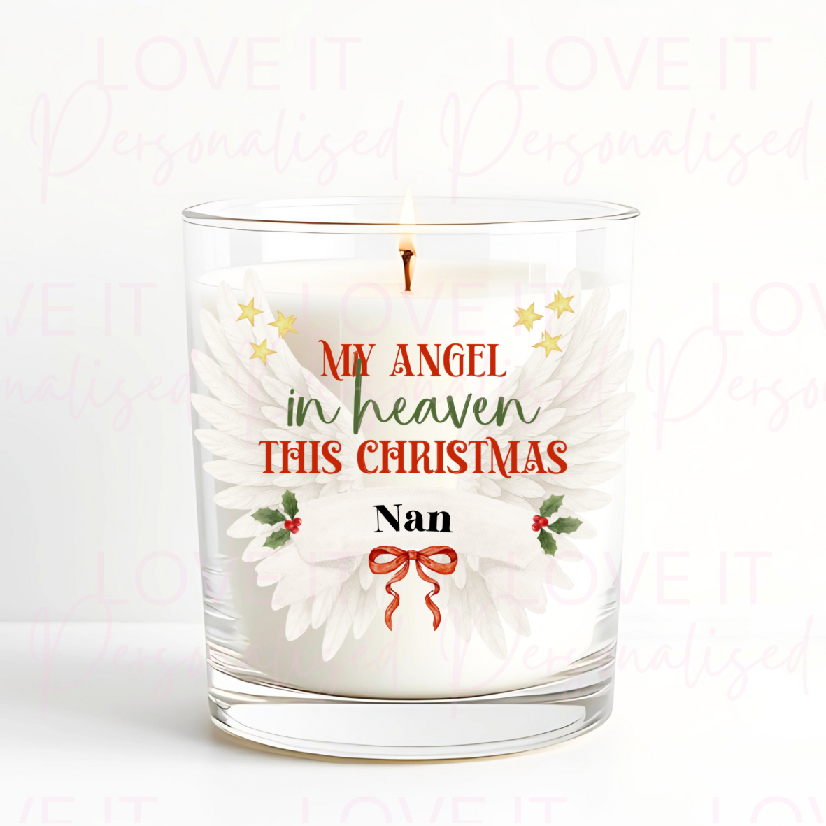 Angel In Heaven Christmas Memorial Scented Candle - Gift Decor Ornaments Decoration