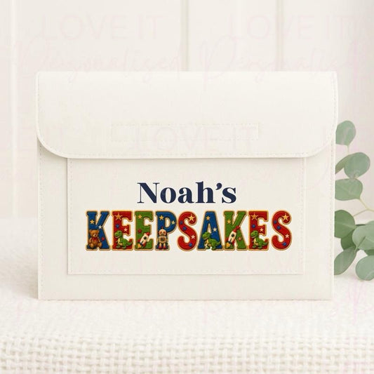 Personalised Nursery/School Keepsake Polyester Folder
