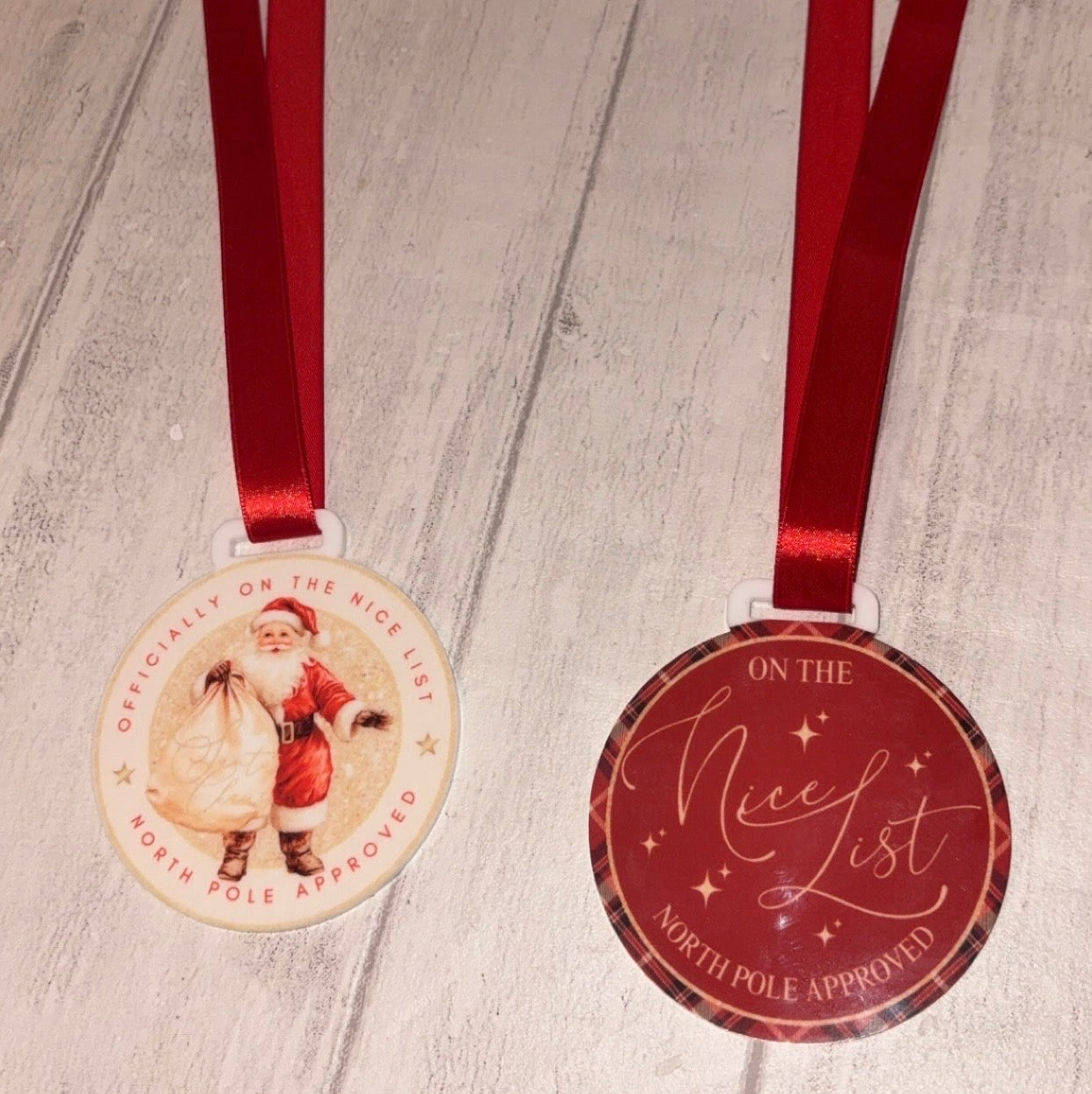 Nice List Christmas Acrylic Medal