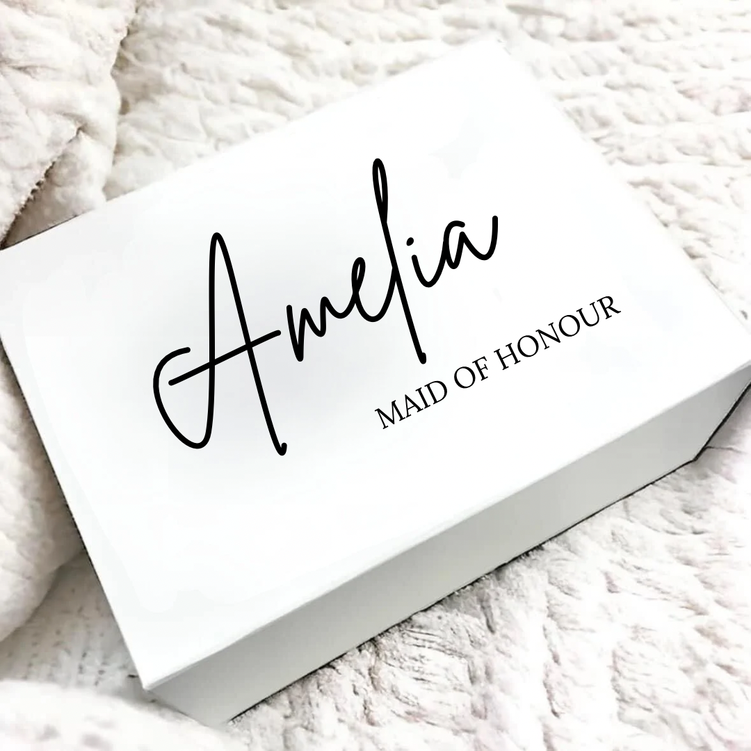 Personalised Maid Of Honour Magnetic Gift Box