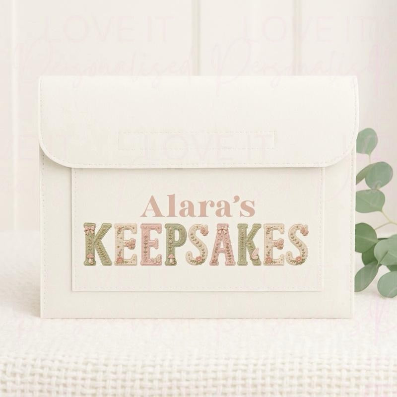 Personalised Nursery/School Keepsake Polyester Folder