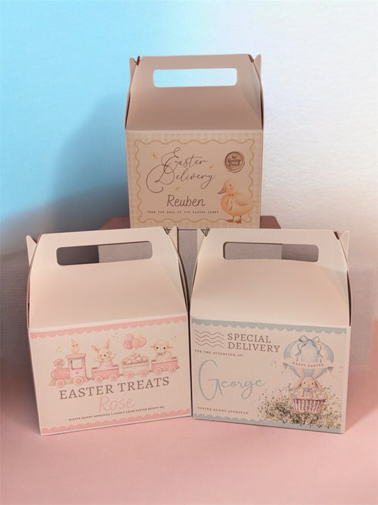 Personalised Easter Treat Small Box - Duck/Hot Air Balloon/Train