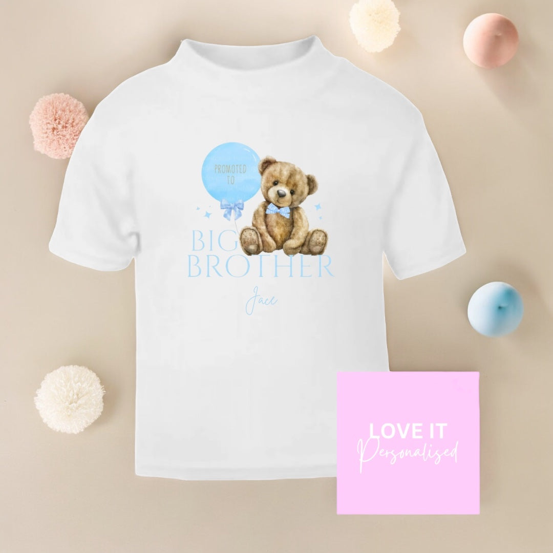 Personalised Big Brother Announcement T-Shirt - Bear Design