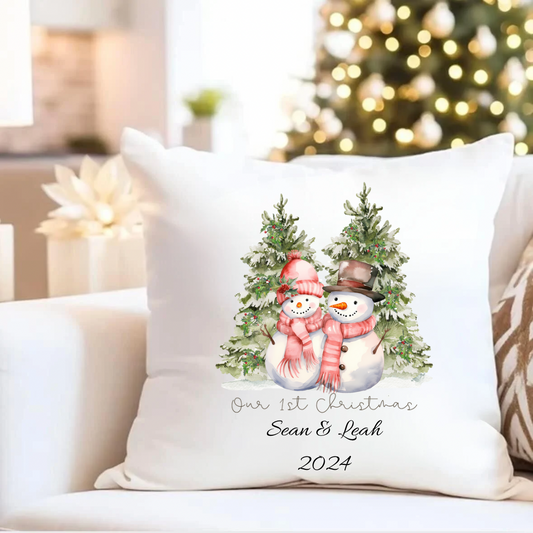 Personalised Christmas Cushion - Our First Christmas Design
