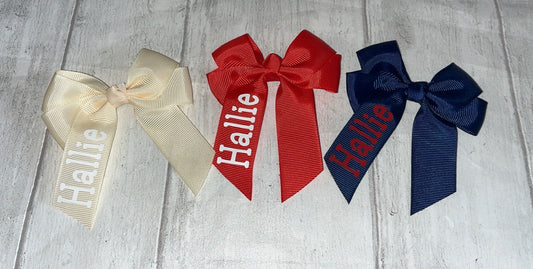 3 Random Colour Personalised Hair Bows