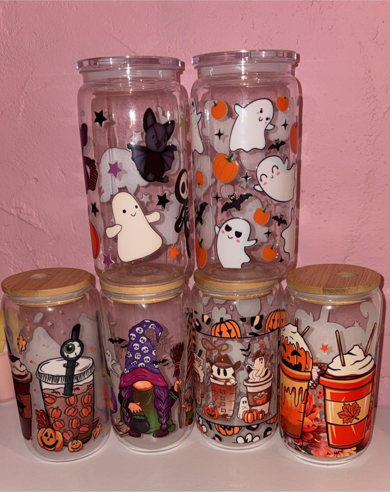 Halloween Design 16oz Plastic/Glass Libbey Can