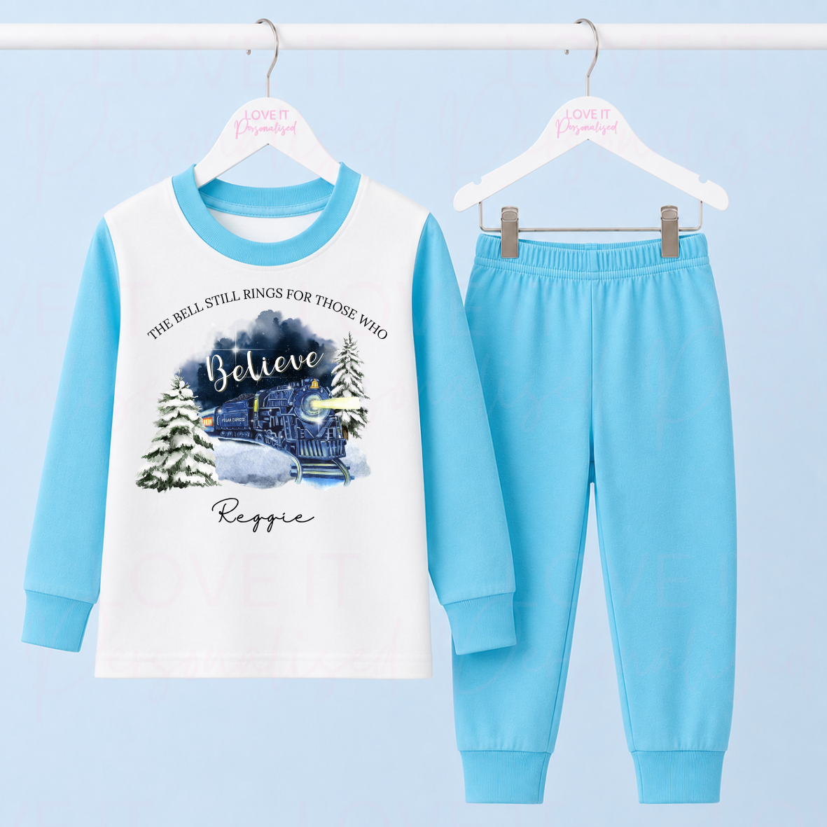 Personalised Express Believe Train Pyjamas
