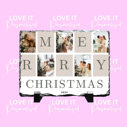 Merry Christmas Photo Slate