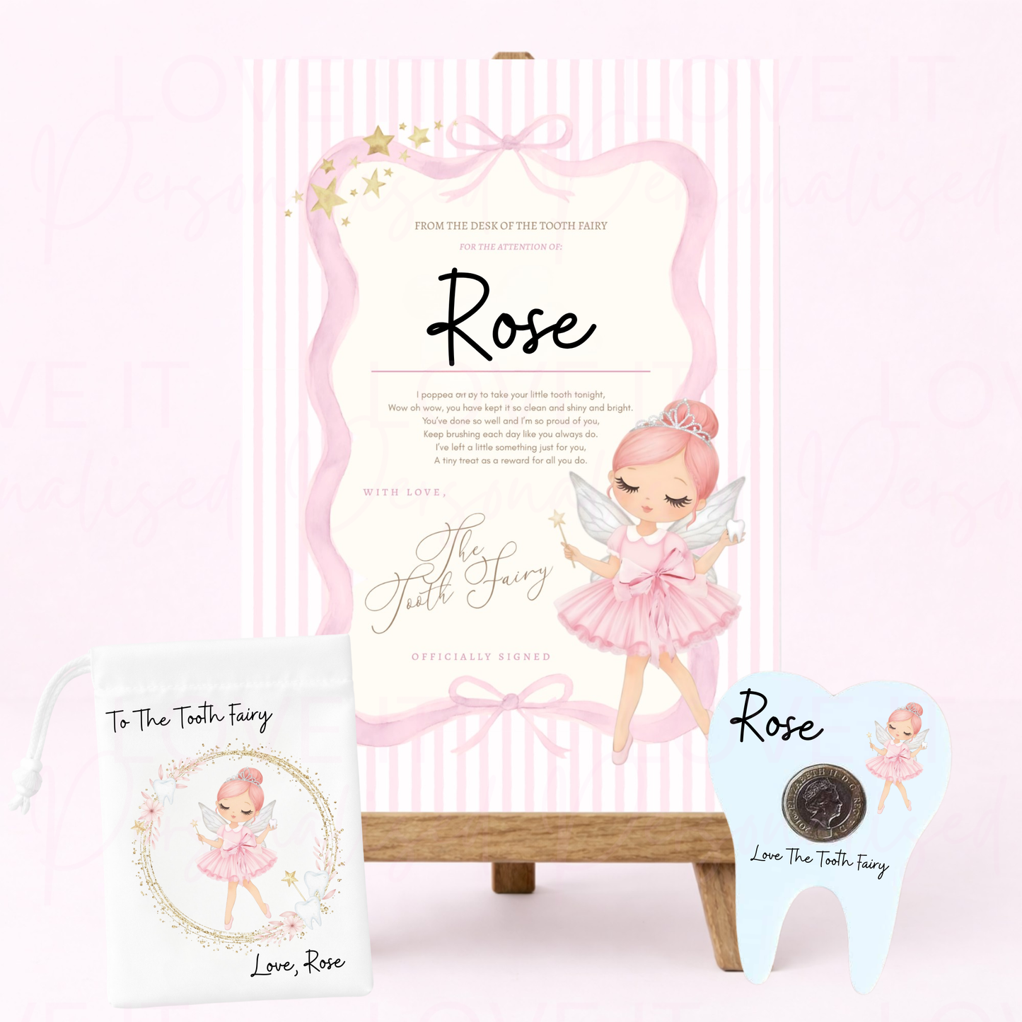 Personalised Tooth Fairy Set - Pink/Blue