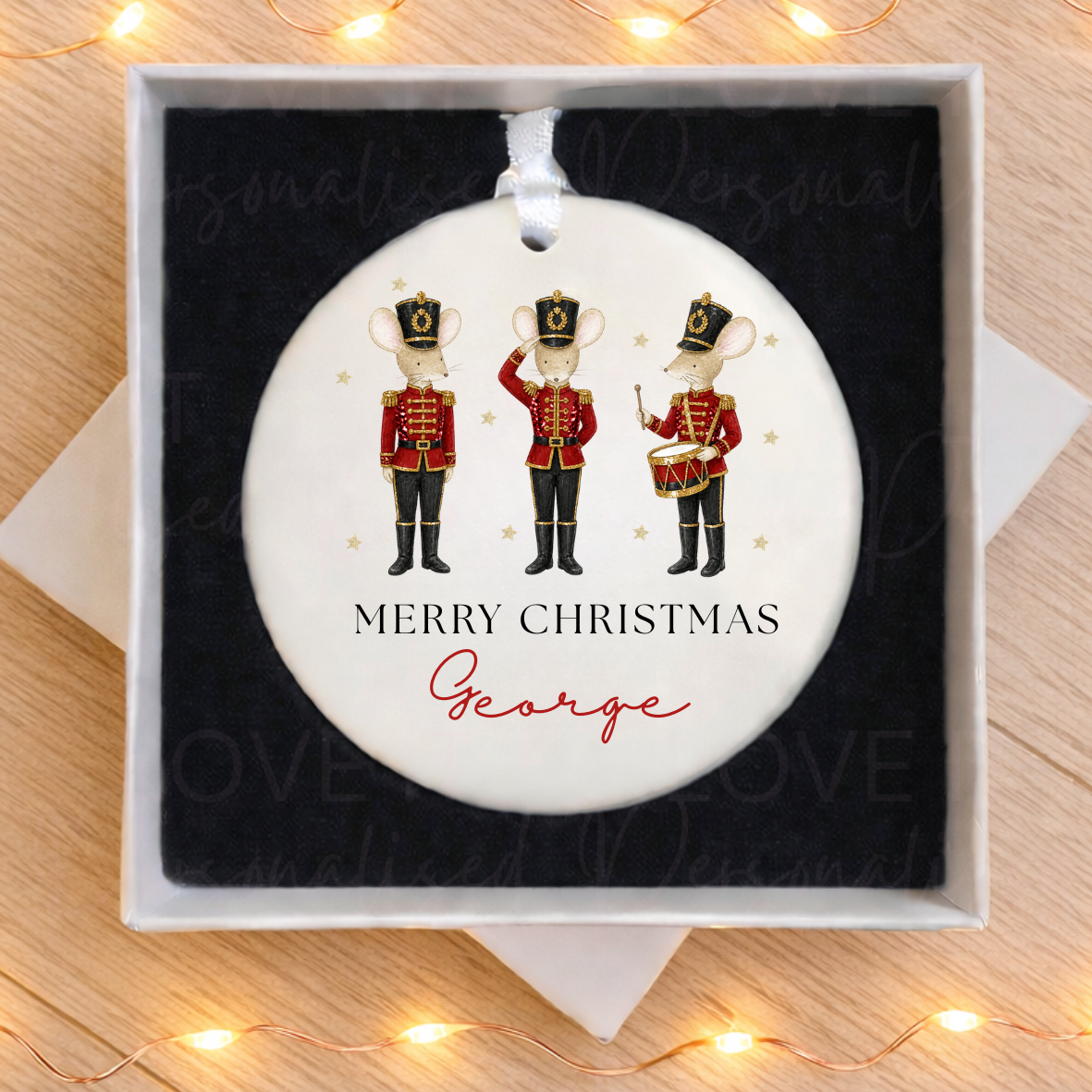Personalised Nutcracker Christmas Ceramic Ornament