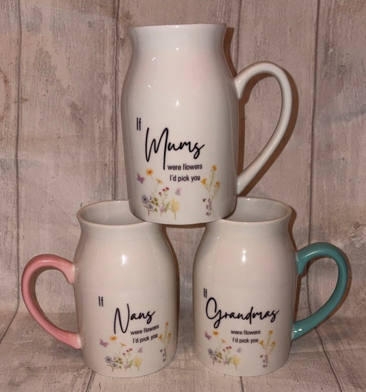 If… Were Flowers Ceramic Vase/Milk Jug