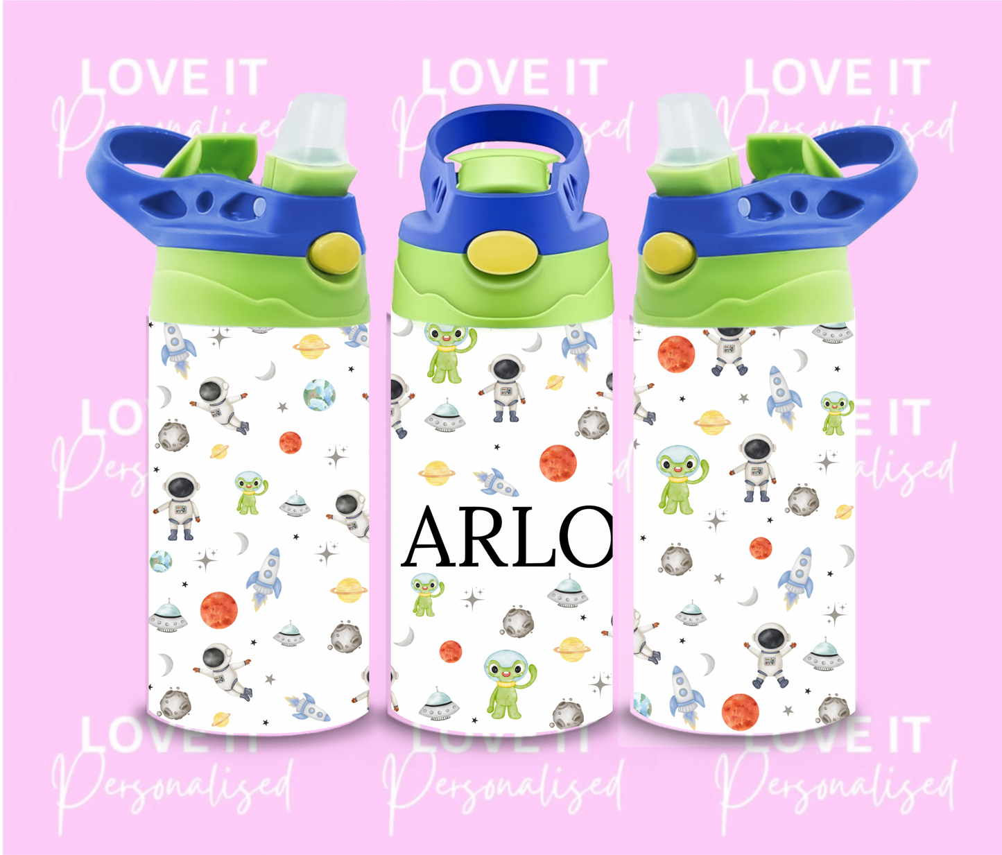 Personalised Space 12oz Water Bottle