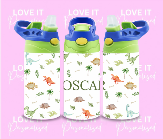 Personalised Dinosaur 12oz Water Bottle