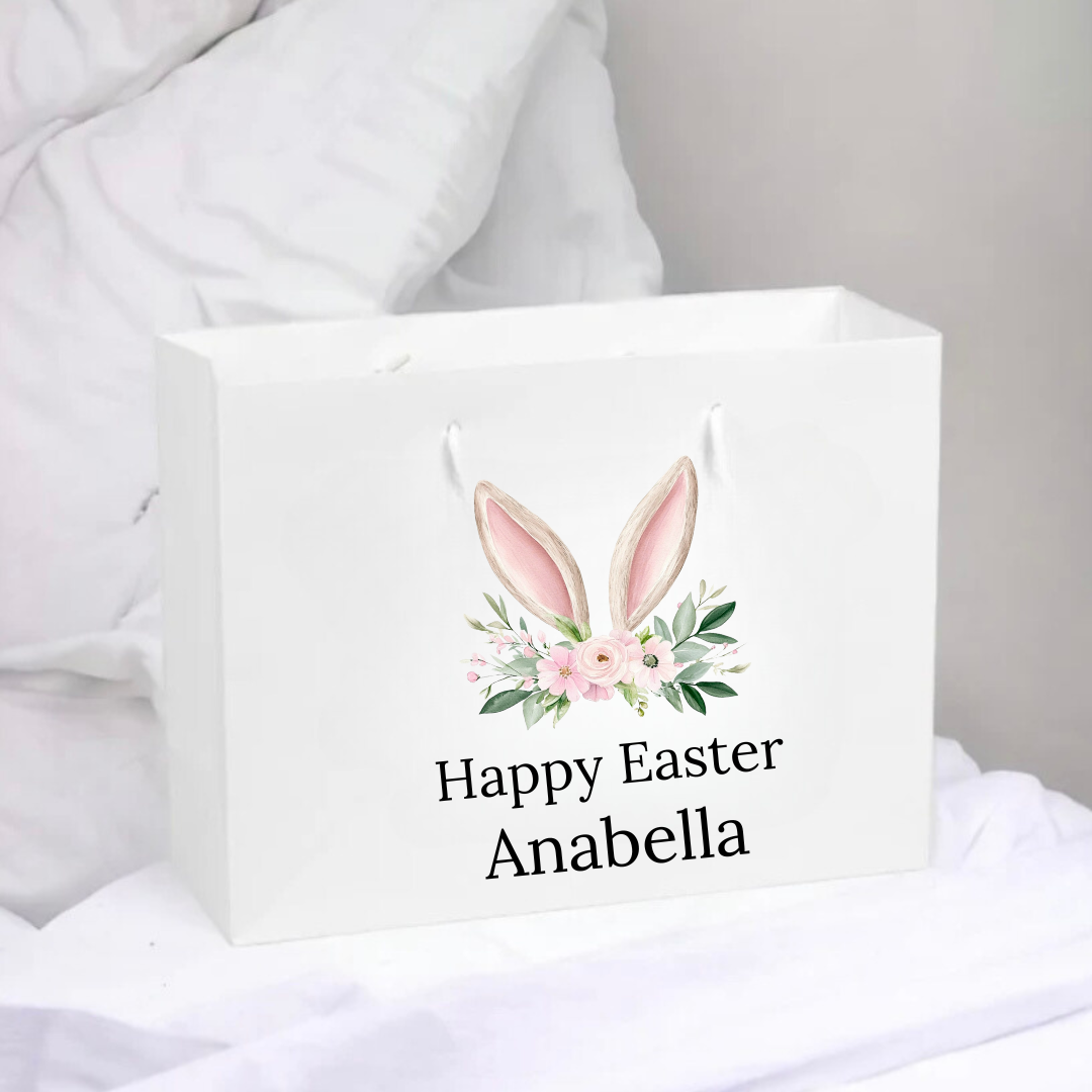 Personalised Easter Gift Bag - Bunny Ears Design