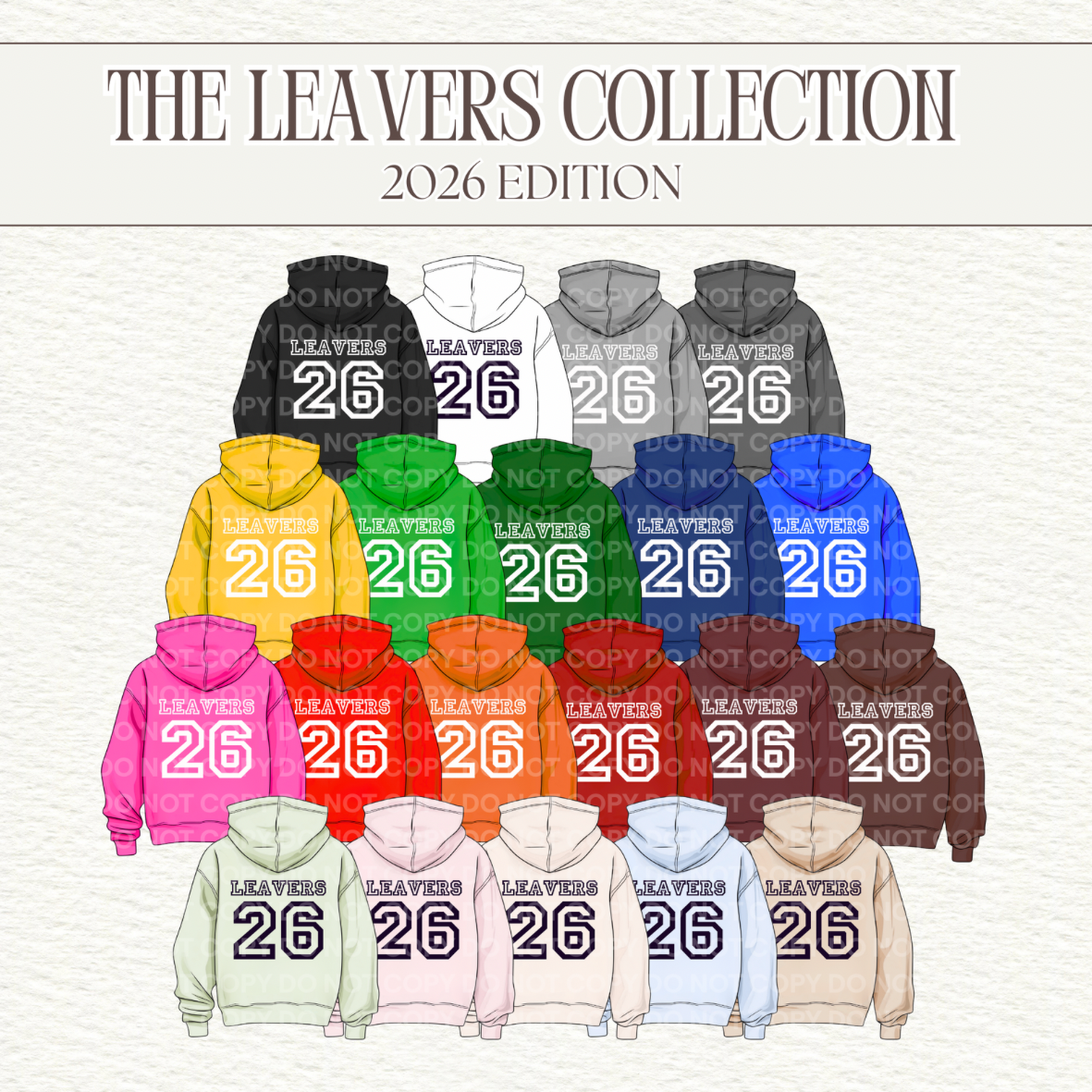 Personalised 2026 Leavers Hoodie Keyring- 20 colours