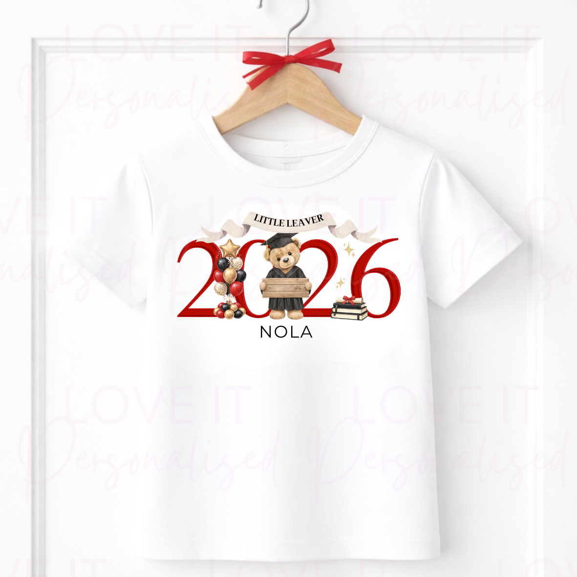 Personalised 2026 Nursery/Pre School Graduate Leavers T-shirt - Bear Design
