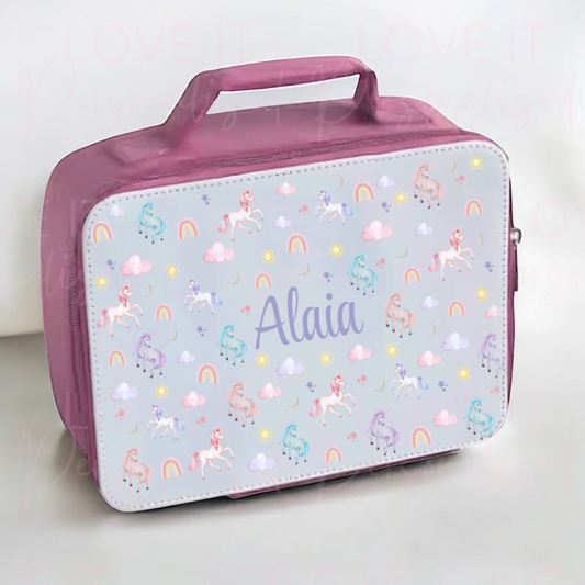 Personalised Unicorn Pink Lunch Bag