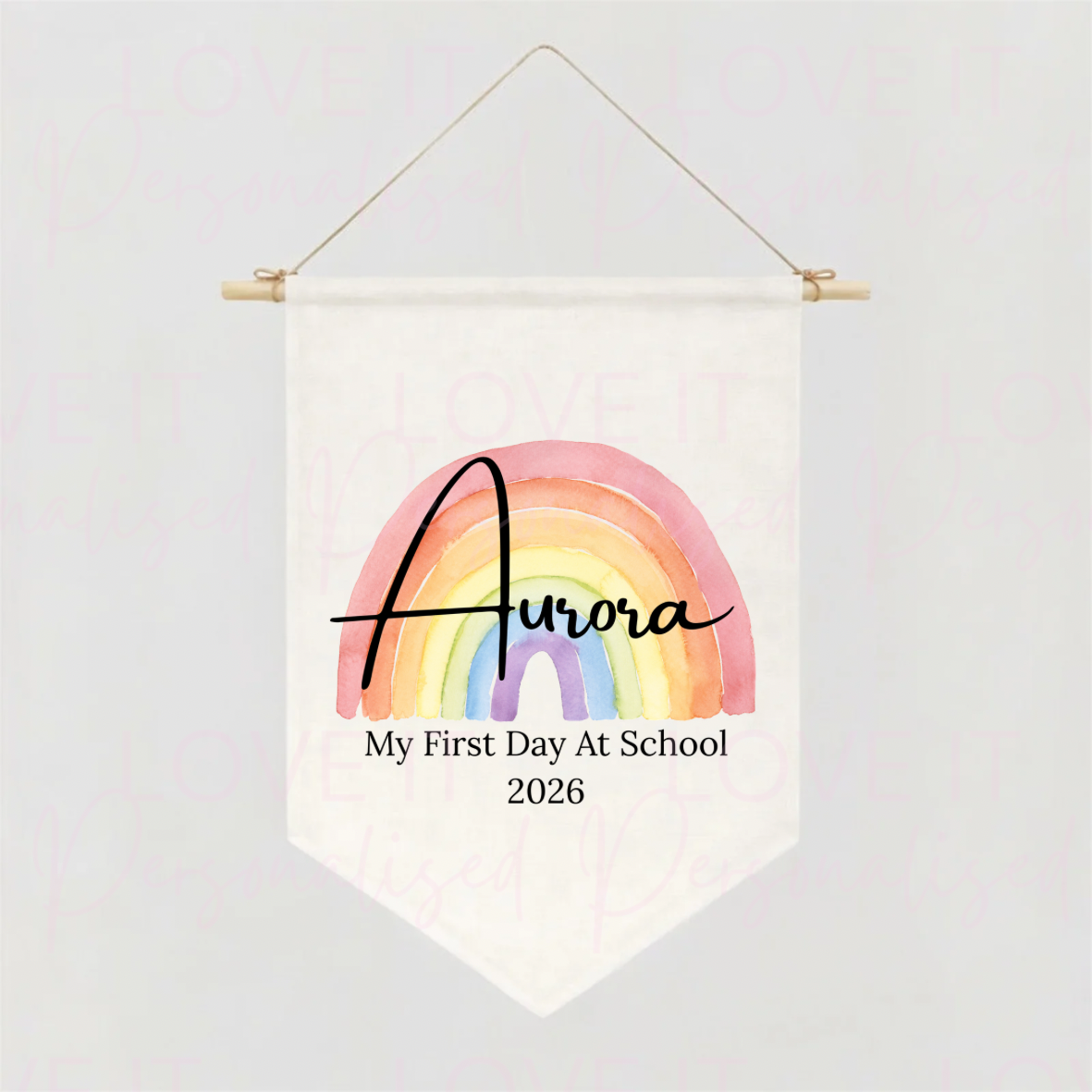 Personalised First Day Of... Nursery/School Pennant