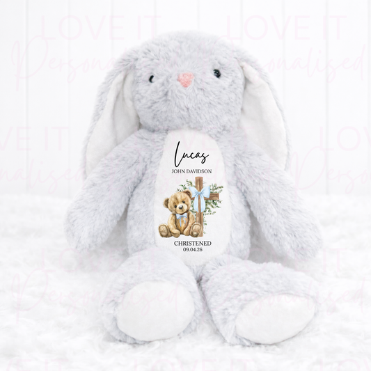 Personalised Christening Bunny Teddy