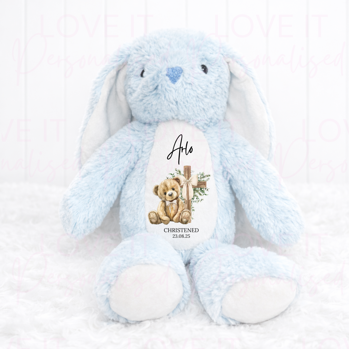 Personalised Christening Bunny Teddy