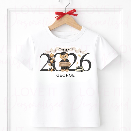 Personalised 2026 Nursery/Pre School Graduate Leavers T-shirt - Bear Design