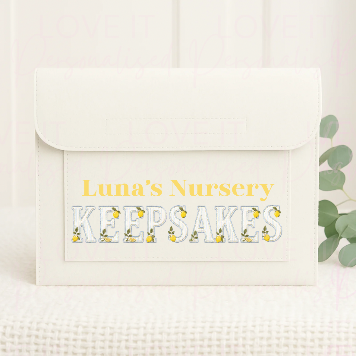Personalised Nursery/School Keepsake Polyester Folder