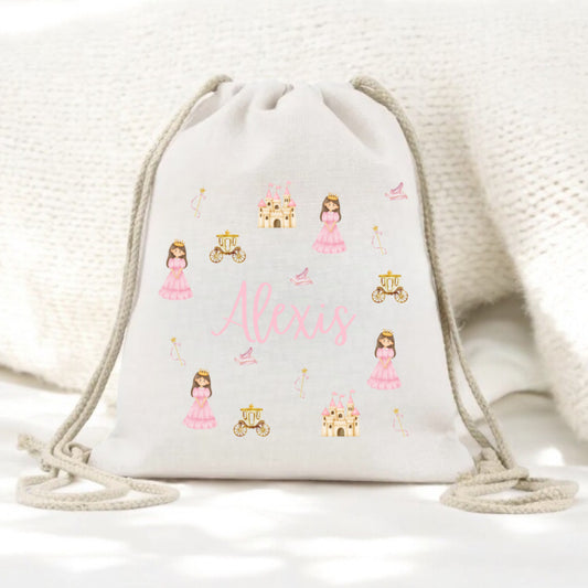 Personalised Princess Children’s Drawstring Pe/Swim Bag