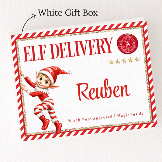 Personalised Christmas Magnetic Gift Box - Elf Delivery